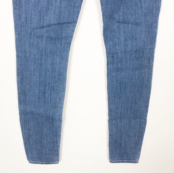 EXPRESS Mid Rise Light Wash Shadow Legging Jeans Stretchy Size 00 - Picture 6 of 7